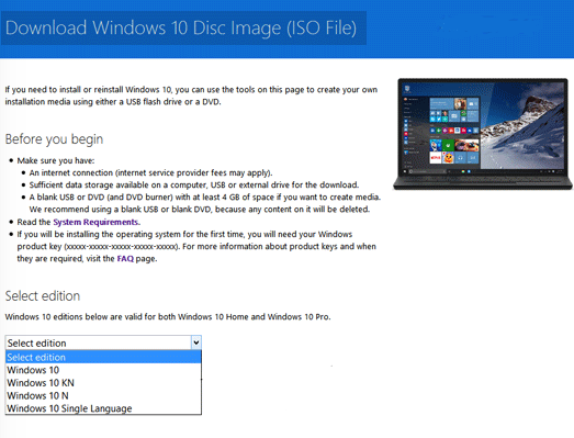 Download Windows 10 ISO Offline installer