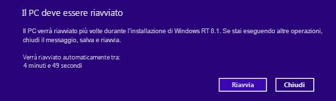 windows 8.1 riavvia