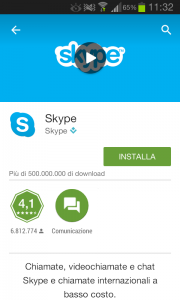 Scaricare Skype su android